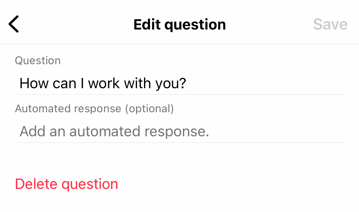 Instagram Auto Reply Message Example